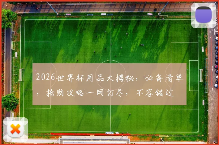 2026世界杯用品大揭秘，必备清单，抢购攻略一网打尽，不容错过